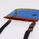 HERMES Zip Angor Clutch Bag Leather Blue Silver Auth 196795SM-7
