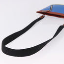 HERMES Zip Angor Clutch Bag Leather Blue Silver Auth 196795SM-8