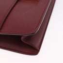 Salvatore Ferragamo Gancini Hand Bag Leather 2way Bordeaux Gold Auth 196796A-12
