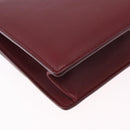 Salvatore Ferragamo Gancini Hand Bag Leather 2way Bordeaux Gold Auth 196796A-14