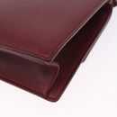 Salvatore Ferragamo Gancini Hand Bag Leather 2way Bordeaux Gold Auth 196796A-15