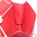 Salvatore Ferragamo Gancini Hand Bag Leather 2way Bordeaux Gold Auth 196796A-21