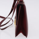 Salvatore Ferragamo Gancini Hand Bag Leather 2way Bordeaux Gold Auth 196796A-4
