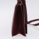 Salvatore Ferragamo Gancini Hand Bag Leather 2way Bordeaux Gold Auth 196796A-5
