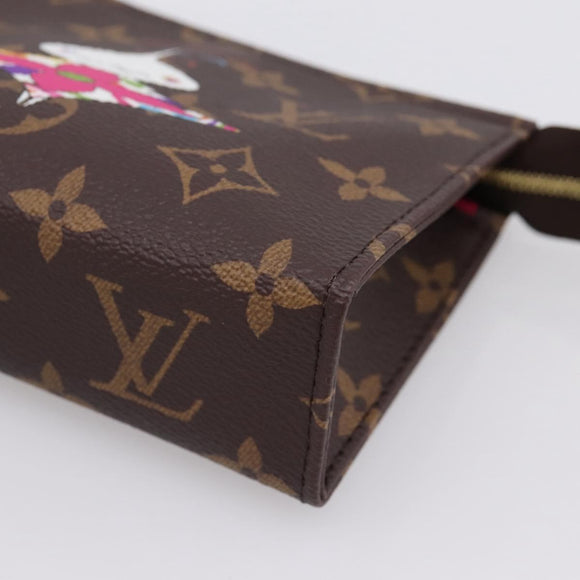 LOUIS VUITTON Monogram Panda Trio Posh Toilette Bag M13762 LV Auth 196797SM