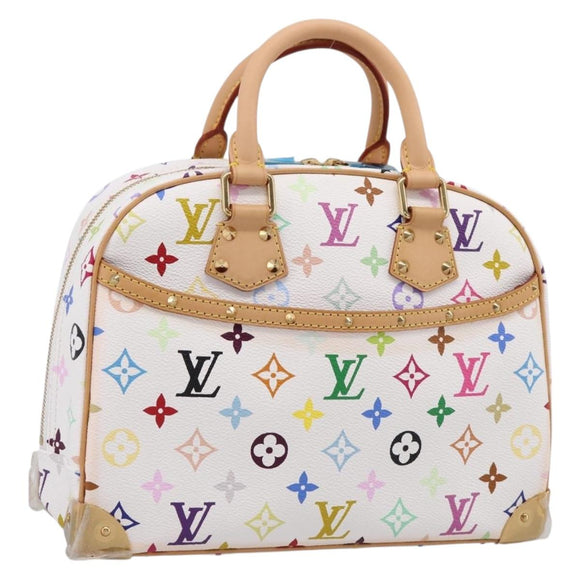 LOUIS VUITTON Monogram Multicolor Trouville Hand Bag White M92663 Auth 196798SM