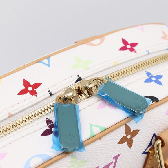 LOUIS VUITTON Monogram Multicolor Trouville Hand Bag White M92663 Auth 196798SM