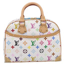 LOUIS VUITTON Monogram Multicolor Trouville Hand Bag White M92663 Auth 196798SM-13