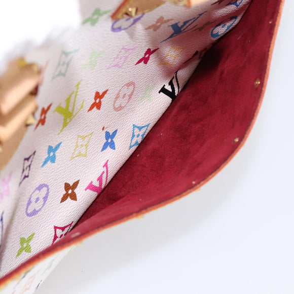 LOUIS VUITTON Monogram Multicolor Trouville Hand Bag White M92663 Auth 196798SM