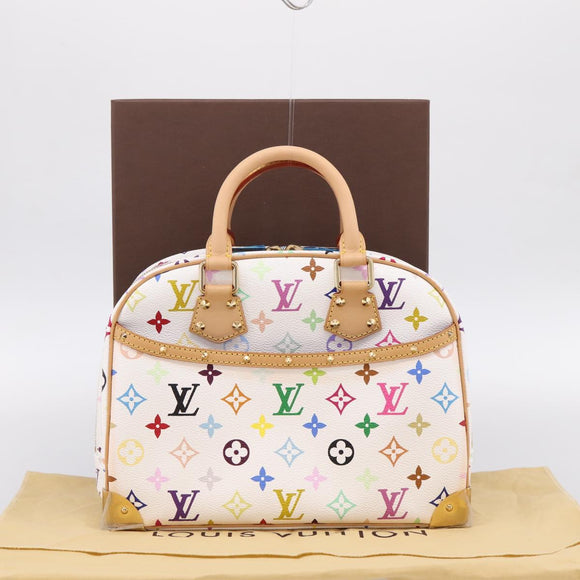 LOUIS VUITTON Monogram Multicolor Trouville Hand Bag White M92663 Auth 196798SM