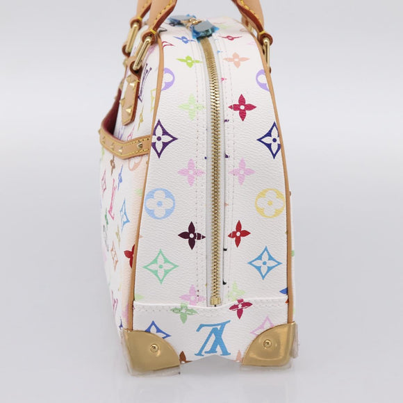 LOUIS VUITTON Monogram Multicolor Trouville Hand Bag White M92663 Auth 196798SM