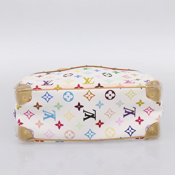 LOUIS VUITTON Monogram Multicolor Trouville Hand Bag White M92663 Auth 196798SM