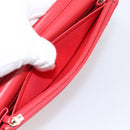 CHANEL Matelasse Chain Wallet Double Piece Lamb Skin Red Gold CC Auth 196801SAM-21