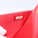 CHANEL Matelasse Chain Wallet Double Piece Lamb Skin Red Gold CC Auth 196801SAM-25
