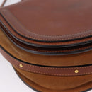 Chloe Nile Hand Bag Leather 2way Brown Gold Auth 196802A-10