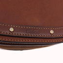 Chloe Nile Hand Bag Leather 2way Brown Gold Auth 196802A-18