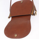 Chloe Nile Hand Bag Leather 2way Brown Gold Auth 196802A-19