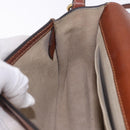 Chloe Nile Hand Bag Leather 2way Brown Gold Auth 196802A-22