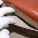 Chloe Nile Hand Bag Leather 2way Brown Gold Auth 196802A-23