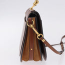 Chloe Nile Hand Bag Leather 2way Brown Gold Auth 196802A-4