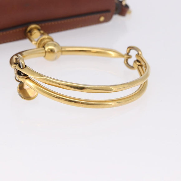 Chloe Nile Hand Bag Leather 2way Brown Gold Auth 196802A