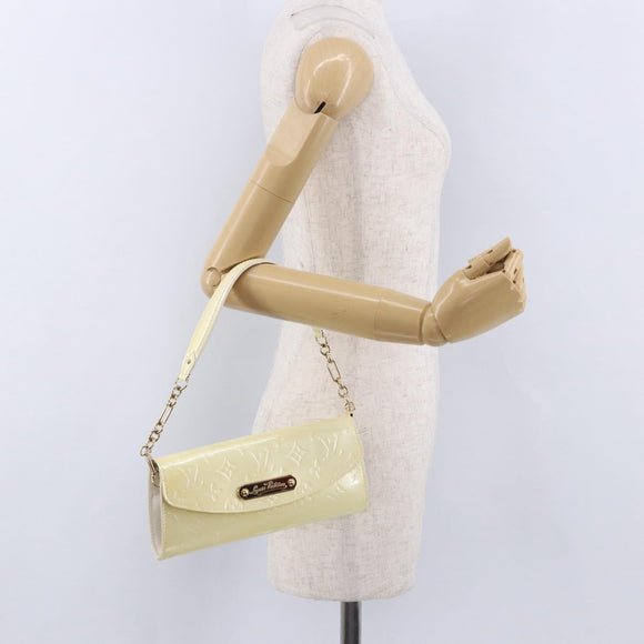 LOUIS VUITTON Monogram Vernis Sunset Bluebird Bag Perle M93541 LV Auth 196803A