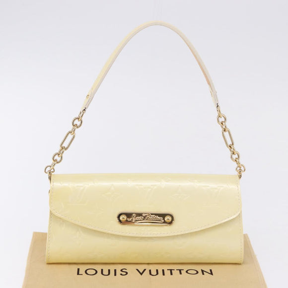 LOUIS VUITTON Monogram Vernis Sunset Bluebird Bag Perle M93541 LV Auth 196803A