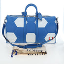 LOUIS VUITTON Epi 2018 FIFA Keepall Bandouliere 50 Bag Blue M52120 Auth 196804SM-12