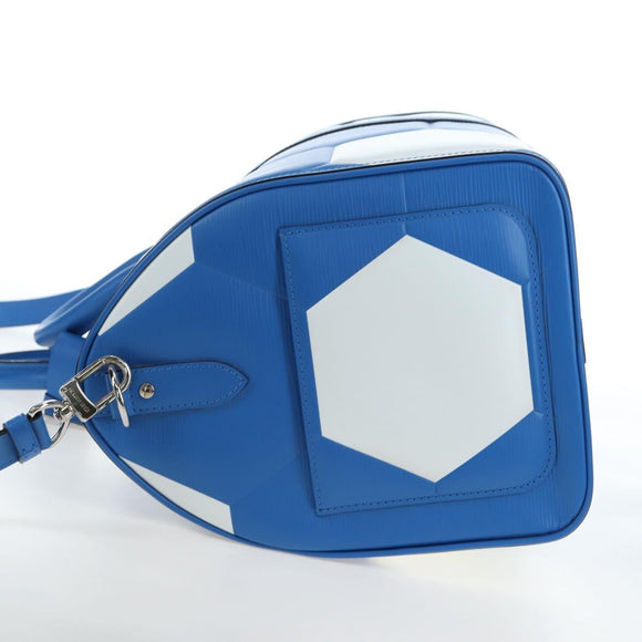 LOUIS VUITTON Epi 2018 FIFA Keepall Bandouliere 50 Bag Blue M52120 Auth 196804SM