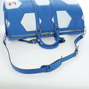 LOUIS VUITTON Epi 2018 FIFA Keepall Bandouliere 50 Bag Blue M52120 Auth 196804SM-8