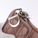 Christian Dior Canage Lady Dior Shoulder Bag Nylon Pink Silver Auth 196805-14