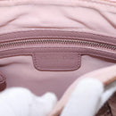 Christian Dior Canage Lady Dior Shoulder Bag Nylon Pink Silver Auth 196805-17