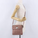 Christian Dior Canage Lady Dior Shoulder Bag Nylon Pink Silver Auth 196805-24