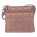 Christian Dior Canage Lady Dior Shoulder Bag Nylon Pink Silver Auth 196805-3