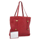 BOTTEGA VENETA INTRECCIATO Tote Bag Leather Red 162937 Auth 196807A-1