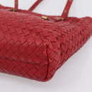 BOTTEGA VENETA INTRECCIATO Tote Bag Leather Red 162937 Auth 196807A-8