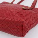 BOTTEGA VENETA INTRECCIATO Tote Bag Leather Red 162937 Auth 196807A-16