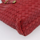 BOTTEGA VENETA INTRECCIATO Tote Bag Leather Red 162937 Auth 196807A-17