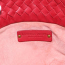BOTTEGA VENETA INTRECCIATO Tote Bag Leather Red 162937 Auth 196807A-18