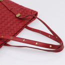 BOTTEGA VENETA INTRECCIATO Tote Bag Leather Red 162937 Auth 196807A-7