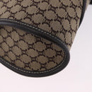 CELINE Macadam Shoulder Bag Beige Auth 196808V-12
