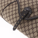 CELINE Macadam Shoulder Bag Beige Auth 196808V-15