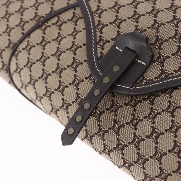 CELINE Macadam Shoulder Bag Beige Auth 196808V