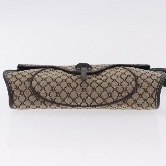 CELINE Macadam Shoulder Bag Beige Auth 196808V