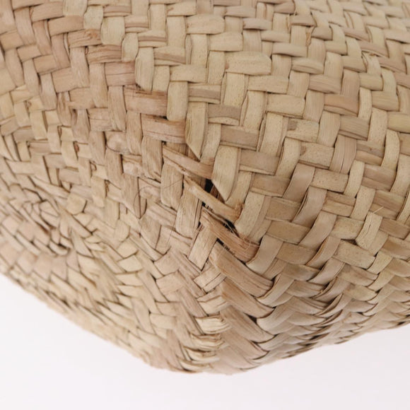 BALENCIAGA Bistro Pannier Hand Bag Raffia Beige 452654 Auth 196810A
