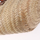 BALENCIAGA Bistro Pannier Hand Bag Raffia Beige 452654 Auth 196810A-16