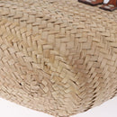 BALENCIAGA Bistro Pannier Hand Bag Raffia Beige 452654 Auth 196810A-17