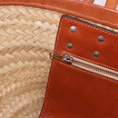 BALENCIAGA Bistro Pannier Hand Bag Raffia Beige 452654 Auth 196810A-23