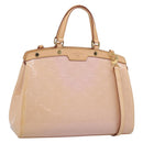 LOUIS VUITTON Monogram Vernis Blair MM Bag Rose Velur M91588 LV Auth 196811V-1