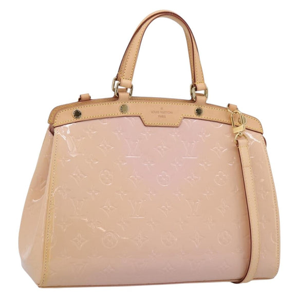 LOUIS VUITTON Monogram Vernis Blair MM Bag Rose Velur M91588 LV Auth 196811V